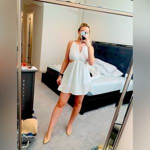 BCBG white cutout dress